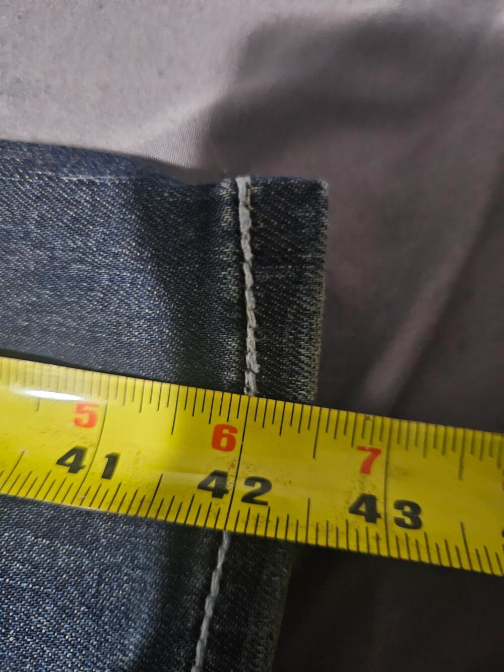 Warehouse One dark wash bootcut jeans contrast stitching 30 regular